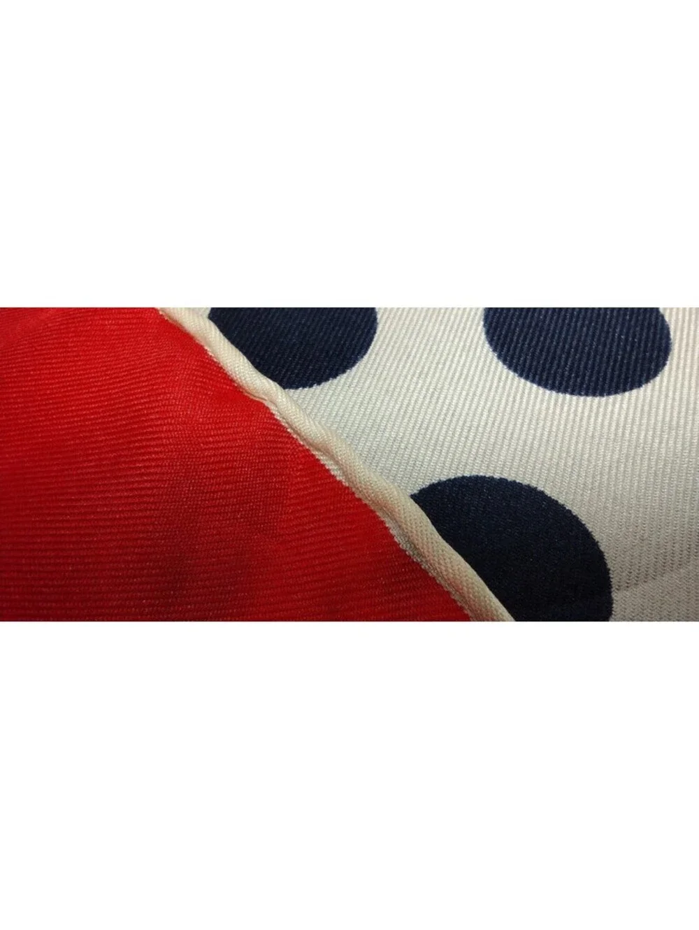 Vinage 1960s White DOTS Echo All Silk Scarf Red Orange White & Blue Polka Dots